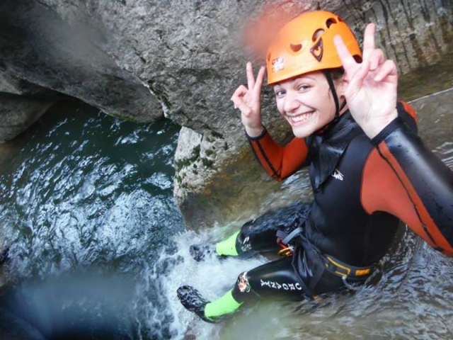 disfrutando del barranco